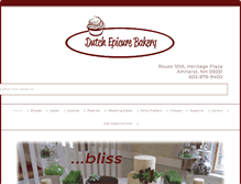 Tablet Screenshot of dutchepicurebakery.com